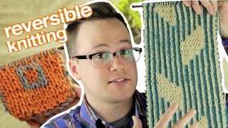 Double Knitting How to Knit a Reversible Scarf [upl. by Reseta]