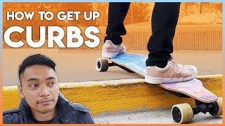 How To Get Up Curbs With Electric Skateboards or Boosted Board EASY WAY [upl. by Revart]