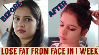 How to get slim face in 1 week Remove Double Chin in 1 week TipsToTop By Shalini [upl. by Janeczka]