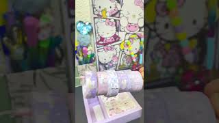 Unboxing Kawaii Sticker  Cute Purple Journal Stickers Unboxing shorts asmr sticker kawaii [upl. by Metabel]