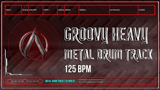 Groovy Heavy Metal Drum Track 125 BPM  Preset 30 HQHD [upl. by Wurster644]