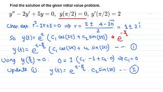 Diff Eqn Complex conjugate roots IVP [upl. by Arlan]