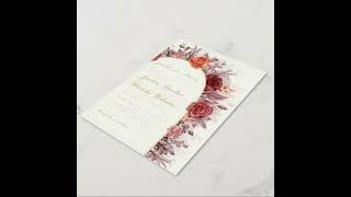 Burgundy Boho Rose Floral Pampas Grass Wedding collection [upl. by Strep]