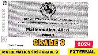 Mathematics Paper 1  2024 Grade 9 External exam maths [upl. by Etteniotna]