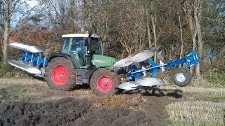 Fendt 415 met Överum front en achter ploeg Trekkerweb [upl. by Deehan]