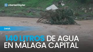 DANA  Las fuertes lluvias dejan más de 140 litros en Málaga capital [upl. by Lorita]