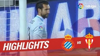 Resumen de RCD Espanyol vs Sporting de Gijón 21 [upl. by Marlena426]