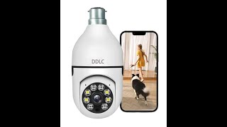 DDLC WiFi Camera CCTV Camera 1080p Wireless PTZ Bulb Shape [upl. by Giusto]