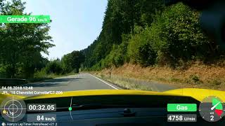 2018 Corvette C7 Z06 first acceleration test 100200 kmh [upl. by Oibesue]