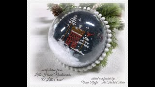 Make a Snow Globe Cross Stitch ornament with Vonna The Twisted Stitcher [upl. by Mikal625]