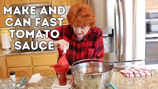 Make and can Fast Tomato Sauce [upl. by Nnyllaf]