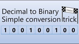 Decimal to Binary  Simple conversion trick [upl. by Tanitansy]