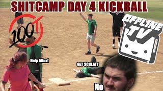 SHITCAMP KICKBALL OTV VS 100T VS SHITCAMP DAY 4 FT Jschlatt Valkyrae XQC Micheal Reeves and more [upl. by Joanna]