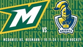 McDaniel Field Hockey Highlights  101124 vs Neumann [upl. by Roshelle]