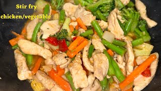 Stir fry chicken vegetables Easy and quick recipe Easy recipe for lunch and dinner Quick recipe [upl. by Nasaj]