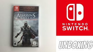 ASSASSINS CREED THE EZIO COLLECTION NINTENDO SWITCH GAME UNBOXING [upl. by Aneekat537]