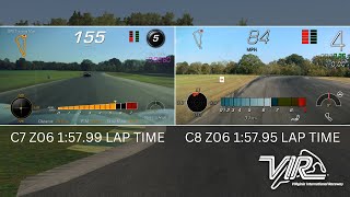 C7 Z06 VS C8 Z06 at VIR Same Driver [upl. by Liuka]