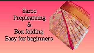 SAREE PREPLEATEING 🥻amp FOLDING IN TAMIL EASY METHODSsaree prepleatebox DM9080407382tuticorin [upl. by Alyosha804]