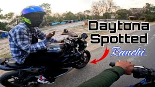 Rider on Triumph Daytona Spotted 🤟  Daily Vlogs  Ranchi X Motovlogger [upl. by Joye]