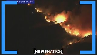 Wildfire in Southern California forces thousands of evacuations  NewsNation Now [upl. by Oraneg147]