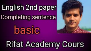 Completing sentence English 2nd paper  Rifat Academy Cours Ssc 2025 suggestions [upl. by Araes]