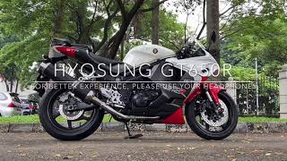 Hyosung GT650R stock exhaust sound [upl. by Tomlin]