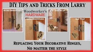 DIY Tips and Tricks  Replacing Double or Single Demountable 38Inch Inset or Half Wrap Hinges [upl. by Cedric624]