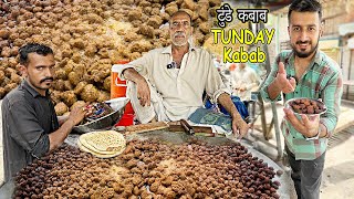 Indian street foods tunday kabab melt in mouth kababs  lucknow style tunday kabab  street food [upl. by Hniht]