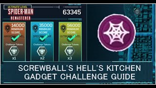 Screwball Hells Kitchen Gadget Challenge Tokens Guide  Spider Man Remastered [upl. by Ibmab]