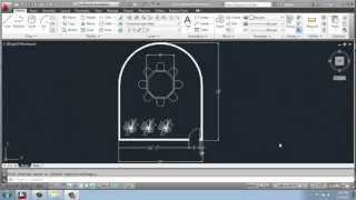 28  AutoCAD  2D Drafting Basics  Conference Room  Curved Wall  Brooke Godfrey [upl. by Lleral]