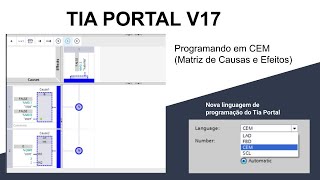 Tia Portal V17 linguagem CEM  Matriz de causa e efeitos [upl. by Aveer]