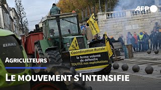 Manifestations dagriculteurs un peu partout en France  AFP [upl. by Theona]