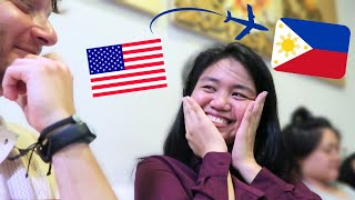 Surprising My Filipina Girlfriend after 1 year LDR  flying to Manila Philippines from USA [upl. by Nomolos727]