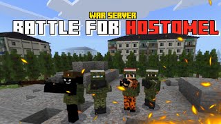 War server BATTLE FOR HOSTOMEL Minecraft‼️WCA ADDON MCPE [upl. by Akeme]