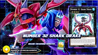 SHARK ACE MONSTER  NUMBER 32 SHARK DRAKE OTK ft GOLDEN CASTLE DECK YuGiOh Duel Links [upl. by Rosario933]