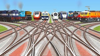 🔟 Rails Crossings At Forked🆘️ Branched 3D Railroad Tracks [upl. by Adest]