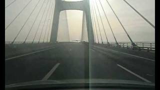 crossing Vasco da Gama Bridge Lisbon Portugal [upl. by Aleusnoc]