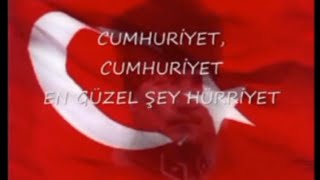 CUMHURİYET MARŞI KARAOKE do majör [upl. by Kcirre]