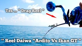 Daiwa Ardito SW TWS 300 HL  Strike perdana di sarang Ikan GT  MancingAbis [upl. by Annaitat]