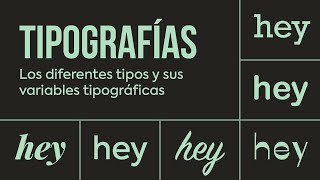 👀 TIPOGRAFÍAS Qué son los diferentes tipos y sus variables tipográficas [upl. by Fosdick490]