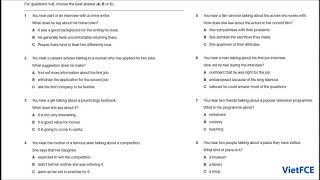 FCE Listening Test Part 1 with answers 04 [upl. by Eelanaj513]