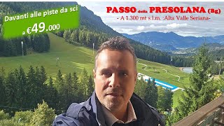 DIRETTA da 1300 mt dal Passo della Presolana a 49000€ con posto auto davanti alle piste da sci [upl. by Erret426]