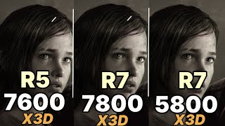 7600x3d vs 7800x3d vs 5800x3d vs R9 9950x vs i9 14900k vs 7900x3d vs 7950x3d 7600x3d gaming test [upl. by Lletnom]