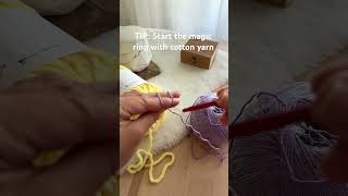 BIG TIP for the MAGIC RING with PLUSH YARN [upl. by Ecirtel]