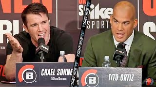 THE HILARIOUS TITO ORTIZ VS CHAEL SONNEN FULL PRESS CONFERENCE VIDEO  BELLATOR 170 [upl. by Damahom]