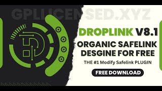 Setup Droplink Plugin  Droplink v81 Modify Plugin Free Download Organic Safelink Design [upl. by Cull81]