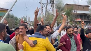 Arjumand Wani reports from Pulwama as PDP supporters celebrate imminent win of Waheed Parra [upl. by Addia]