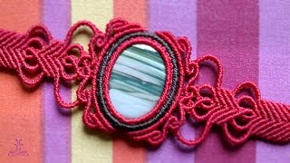 Vintage Macrame Bracelet with Gemstone [upl. by Leahcin]