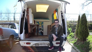 VAN LIFE  Tour of a Unique Cargo Van Camper Conversion [upl. by Neelhtak]