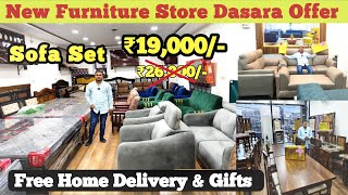 New Furniture Shop Dasara Celebration Special Offer  Sofa Set ₹19000 With Gift  Dining Table [upl. by Anelrad413]